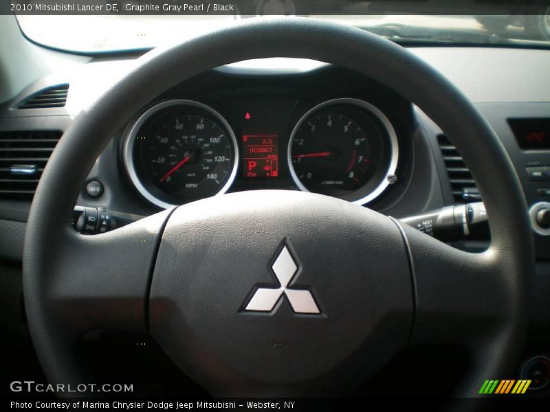 Graphite Gray Pearl / Black 2010 Mitsubishi Lancer DE