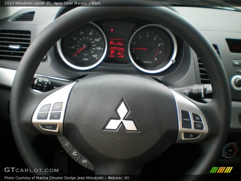 Apex Silver Metallic / Black 2010 Mitsubishi Lancer ES
