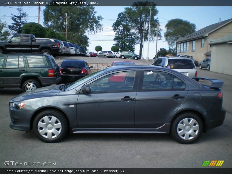 Graphite Gray Pearl / Black 2010 Mitsubishi Lancer DE
