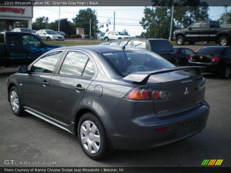 Graphite Gray Pearl / Black 2010 Mitsubishi Lancer DE