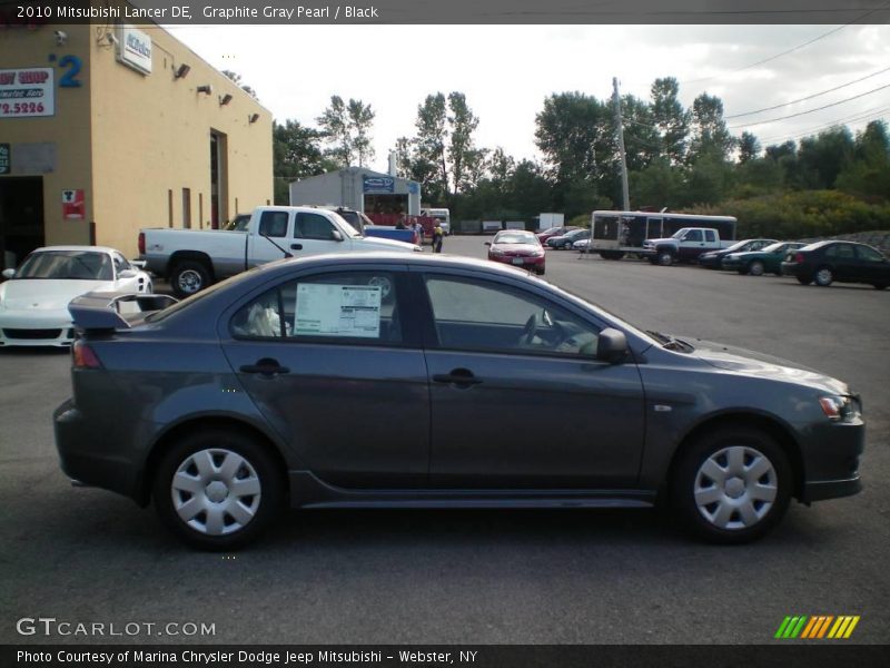 Graphite Gray Pearl / Black 2010 Mitsubishi Lancer DE