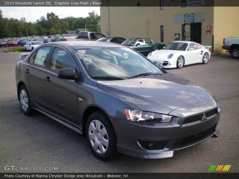 Graphite Gray Pearl / Black 2010 Mitsubishi Lancer DE