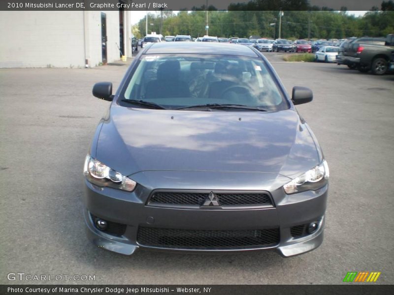 Graphite Gray Pearl / Black 2010 Mitsubishi Lancer DE