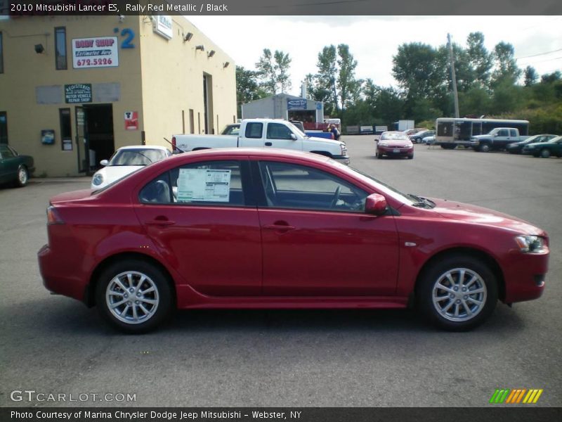 Rally Red Metallic / Black 2010 Mitsubishi Lancer ES