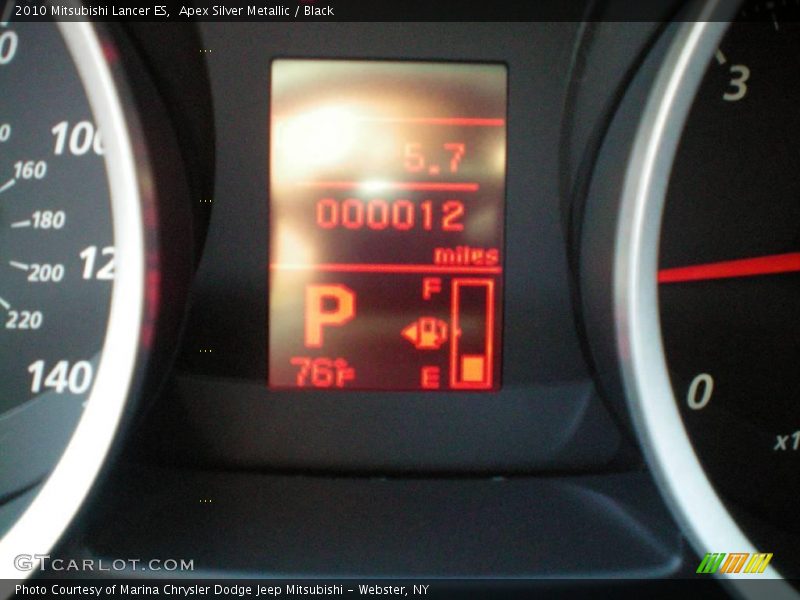 Apex Silver Metallic / Black 2010 Mitsubishi Lancer ES