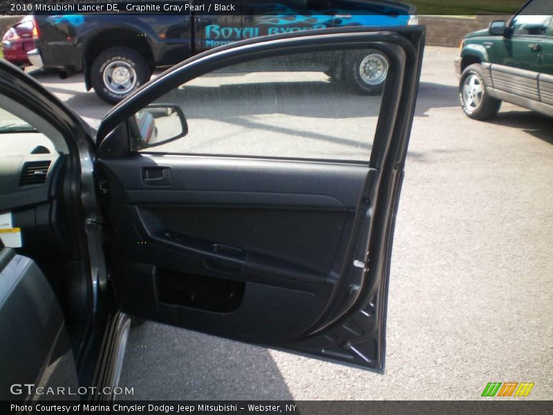 Graphite Gray Pearl / Black 2010 Mitsubishi Lancer DE