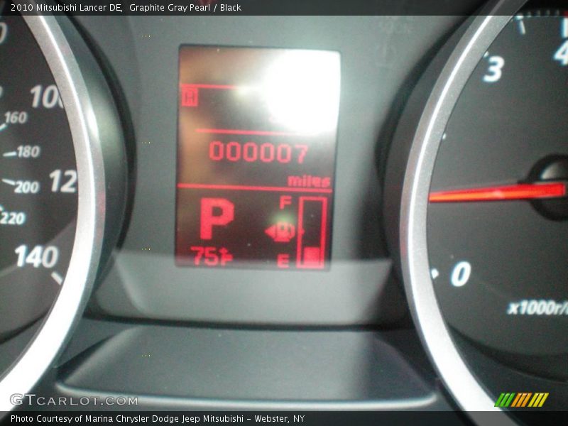 Graphite Gray Pearl / Black 2010 Mitsubishi Lancer DE