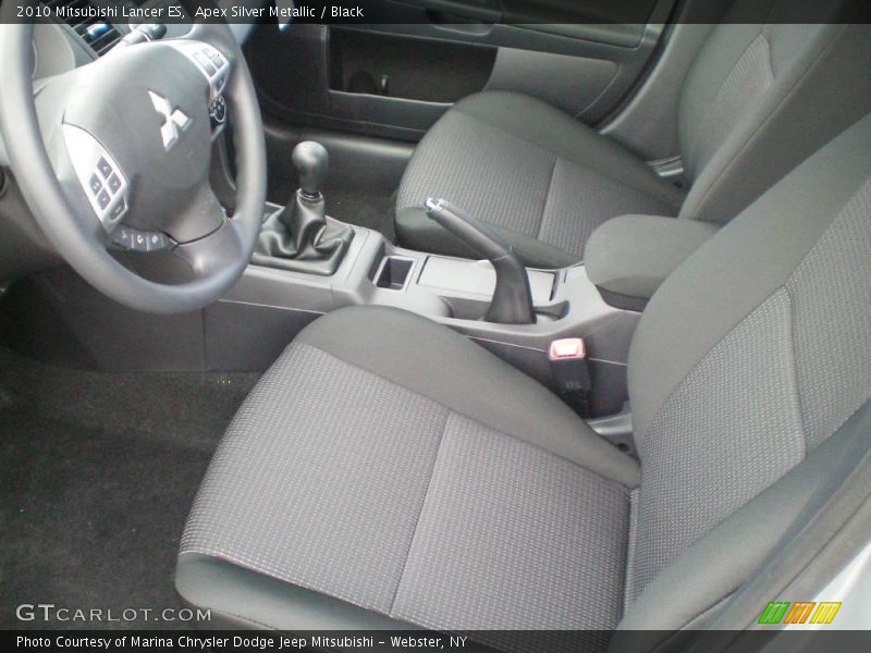 Apex Silver Metallic / Black 2010 Mitsubishi Lancer ES