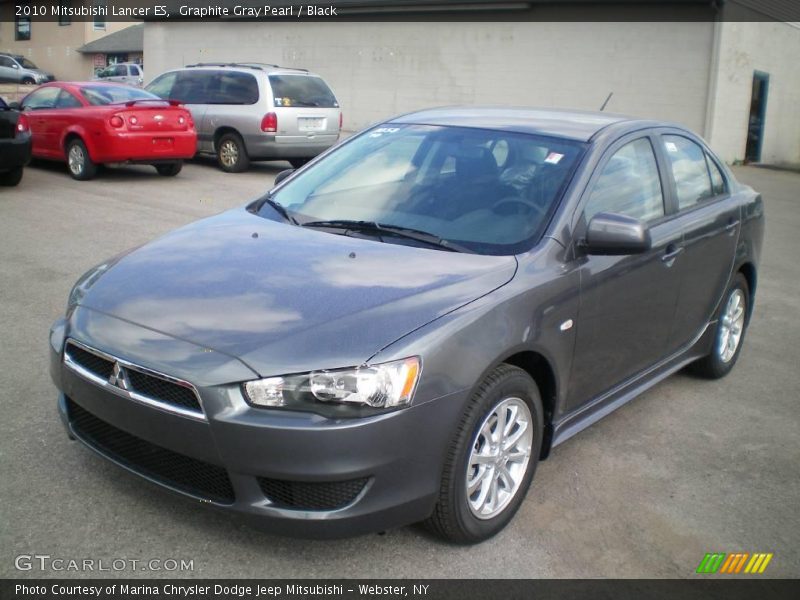 Graphite Gray Pearl / Black 2010 Mitsubishi Lancer ES