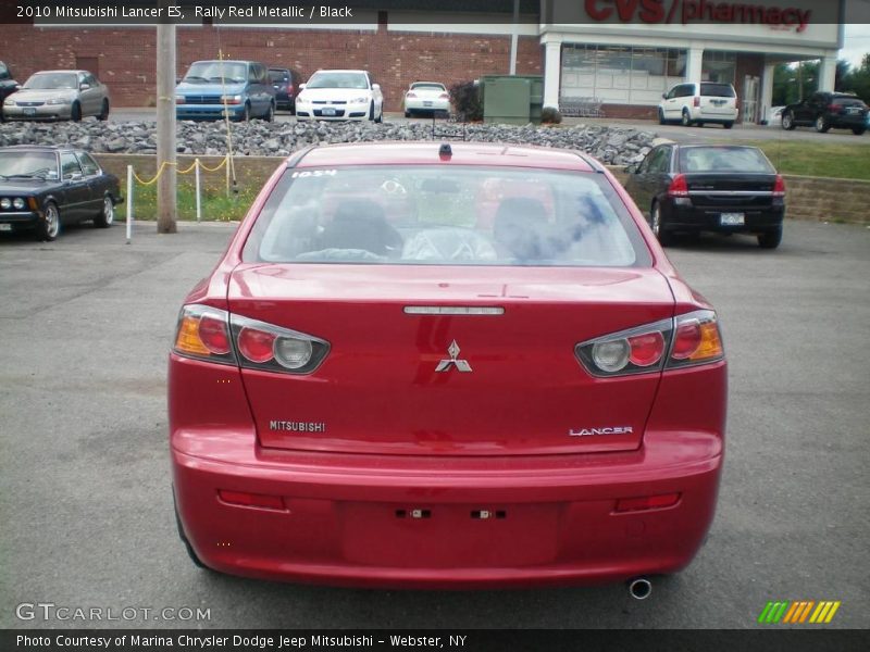 Rally Red Metallic / Black 2010 Mitsubishi Lancer ES