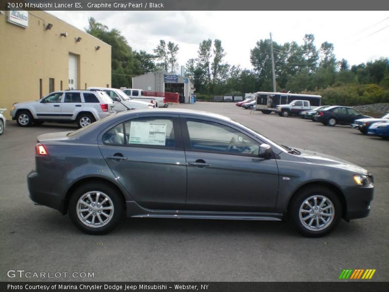 Graphite Gray Pearl / Black 2010 Mitsubishi Lancer ES