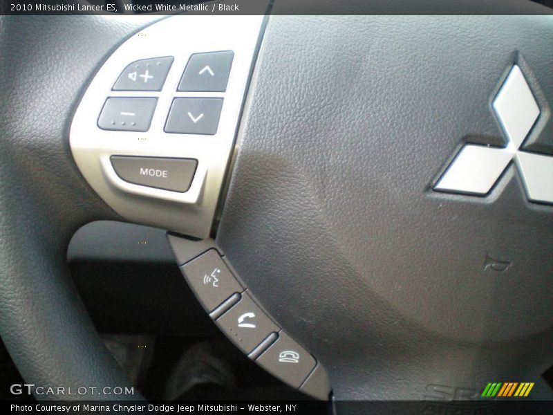 Wicked White Metallic / Black 2010 Mitsubishi Lancer ES
