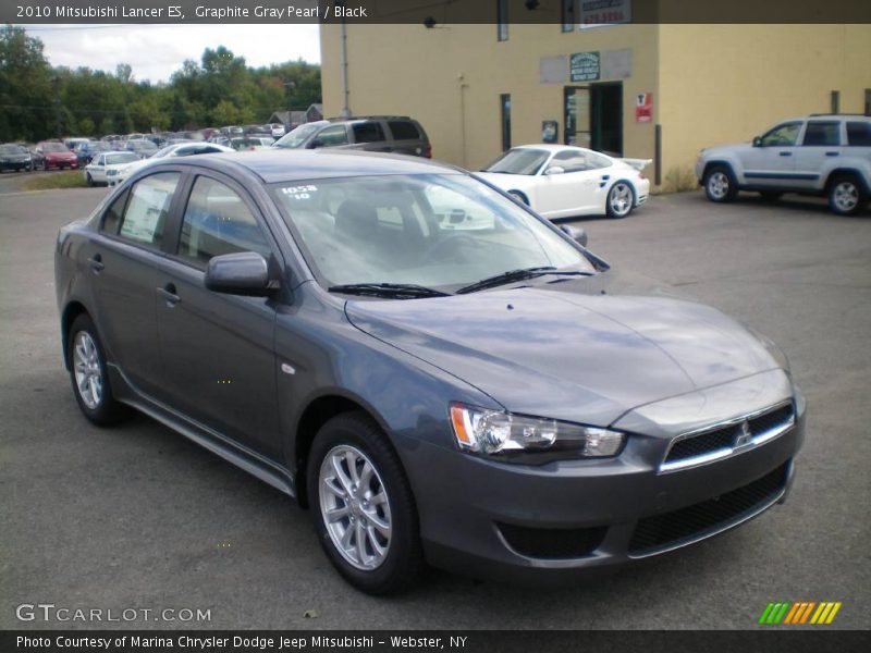 Graphite Gray Pearl / Black 2010 Mitsubishi Lancer ES