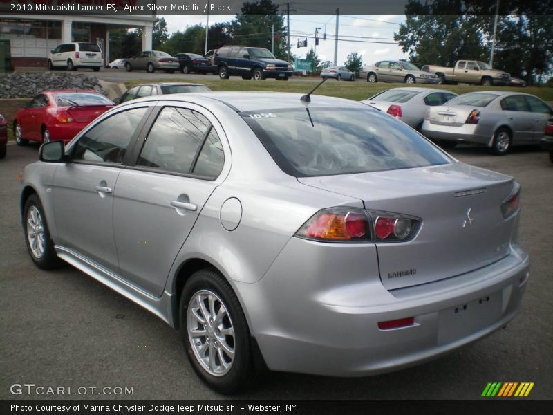 Apex Silver Metallic / Black 2010 Mitsubishi Lancer ES