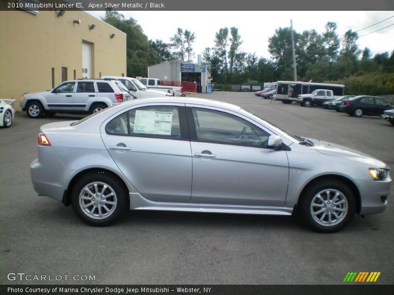Apex Silver Metallic / Black 2010 Mitsubishi Lancer ES