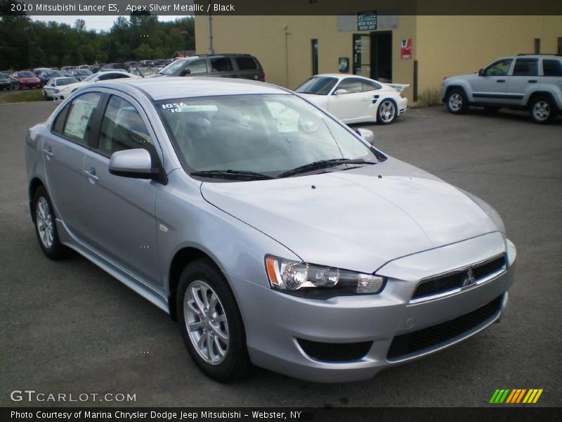 Apex Silver Metallic / Black 2010 Mitsubishi Lancer ES