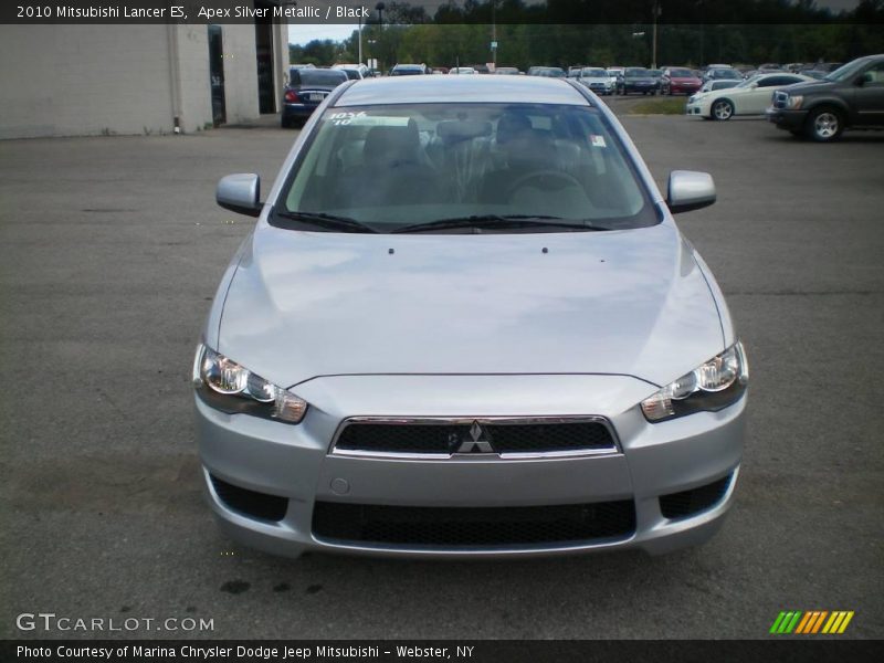 Apex Silver Metallic / Black 2010 Mitsubishi Lancer ES
