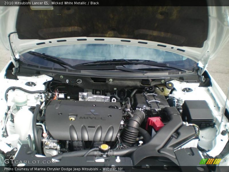 Wicked White Metallic / Black 2010 Mitsubishi Lancer ES