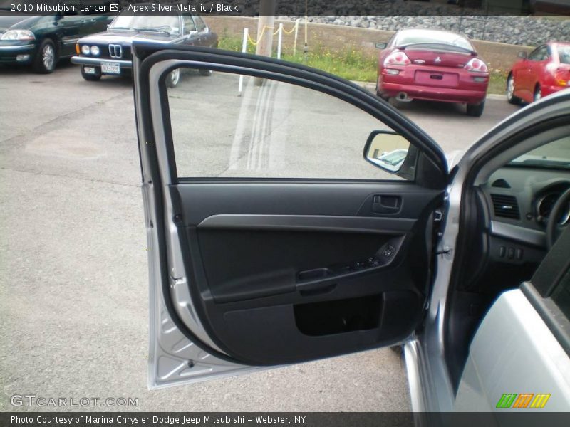 Apex Silver Metallic / Black 2010 Mitsubishi Lancer ES
