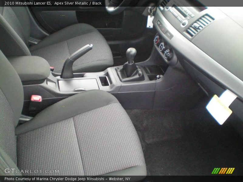 Apex Silver Metallic / Black 2010 Mitsubishi Lancer ES