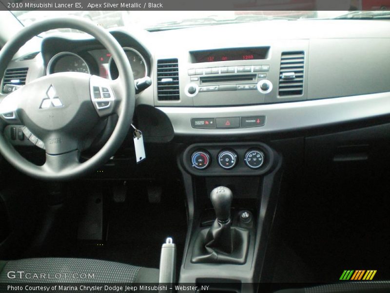 Apex Silver Metallic / Black 2010 Mitsubishi Lancer ES