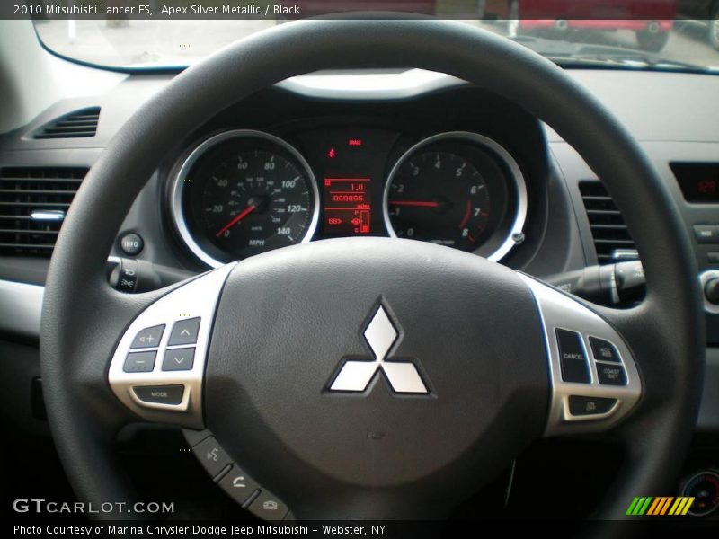 Apex Silver Metallic / Black 2010 Mitsubishi Lancer ES