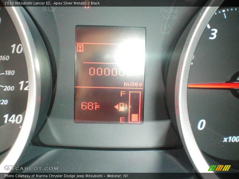 Apex Silver Metallic / Black 2010 Mitsubishi Lancer ES