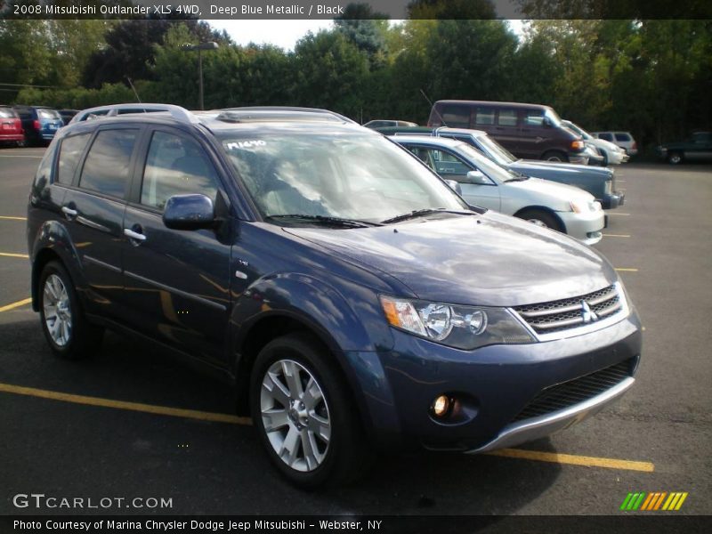 Deep Blue Metallic / Black 2008 Mitsubishi Outlander XLS 4WD