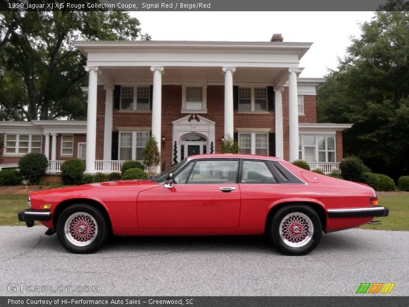 Signal Red / Beige/Red 1990 Jaguar XJ XJS Rouge Collection Coupe