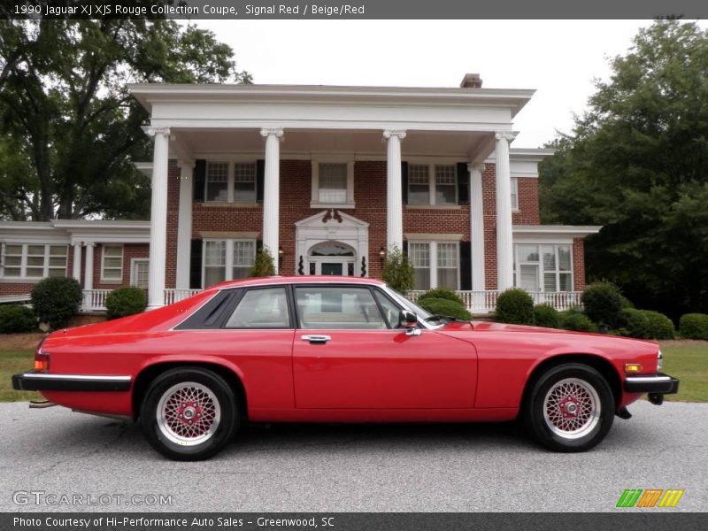 Signal Red / Beige/Red 1990 Jaguar XJ XJS Rouge Collection Coupe