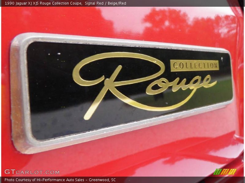 Signal Red / Beige/Red 1990 Jaguar XJ XJS Rouge Collection Coupe