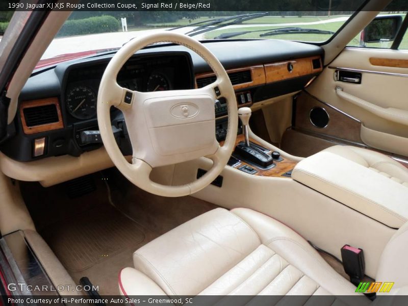 Signal Red / Beige/Red 1990 Jaguar XJ XJS Rouge Collection Coupe