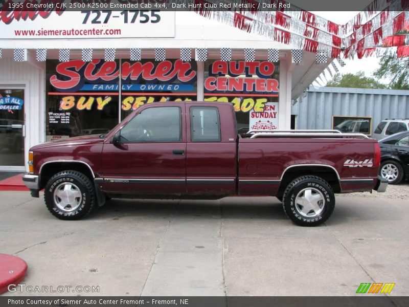 Dark Hunt Club Red Metallic / Dark Red 1995 Chevrolet C/K 2500 K2500 Extended Cab 4x4