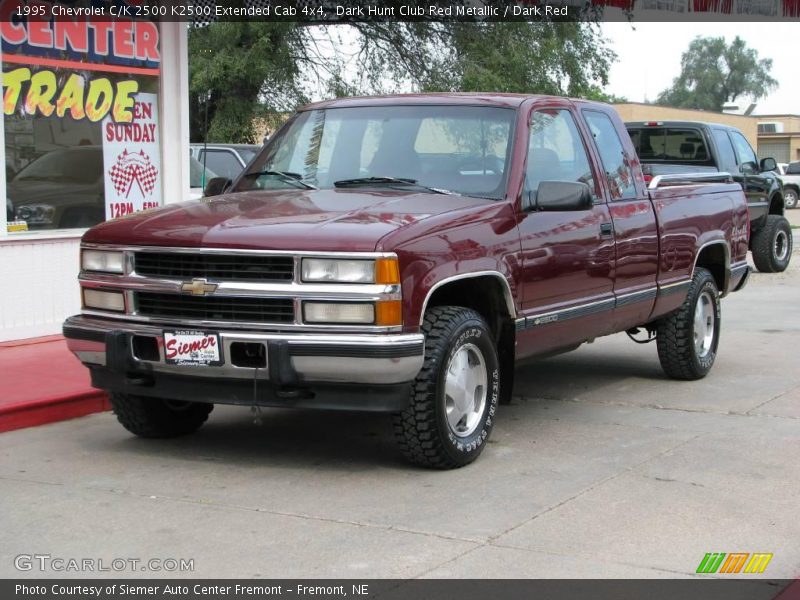 Dark Hunt Club Red Metallic / Dark Red 1995 Chevrolet C/K 2500 K2500 Extended Cab 4x4