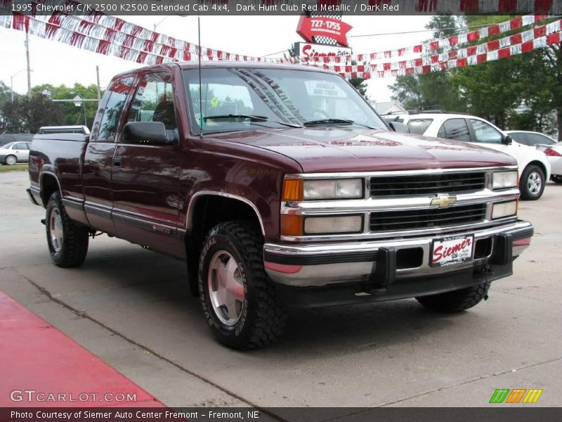 Dark Hunt Club Red Metallic / Dark Red 1995 Chevrolet C/K 2500 K2500 Extended Cab 4x4