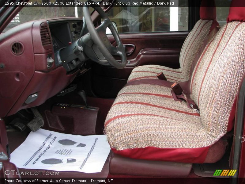 Dark Hunt Club Red Metallic / Dark Red 1995 Chevrolet C/K 2500 K2500 Extended Cab 4x4