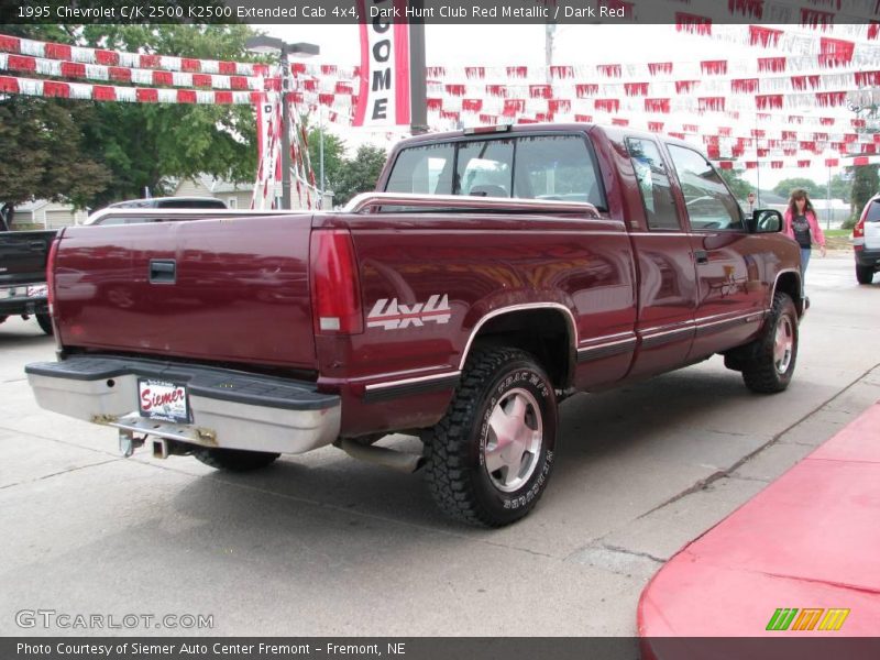 Dark Hunt Club Red Metallic / Dark Red 1995 Chevrolet C/K 2500 K2500 Extended Cab 4x4