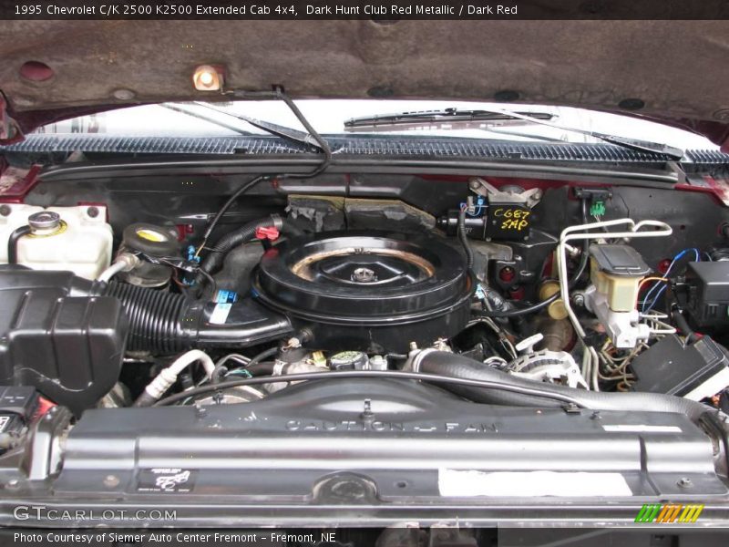 Dark Hunt Club Red Metallic / Dark Red 1995 Chevrolet C/K 2500 K2500 Extended Cab 4x4