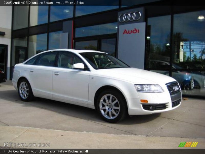 Arctic White / Beige 2005 Audi A6 3.2 quattro Sedan
