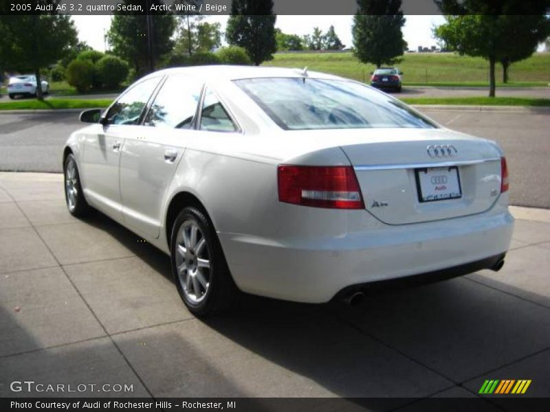 Arctic White / Beige 2005 Audi A6 3.2 quattro Sedan