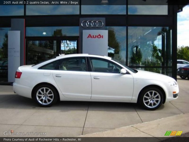 Arctic White / Beige 2005 Audi A6 3.2 quattro Sedan
