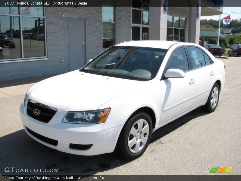 Arctic White / Beige 2007 Hyundai Sonata GLS