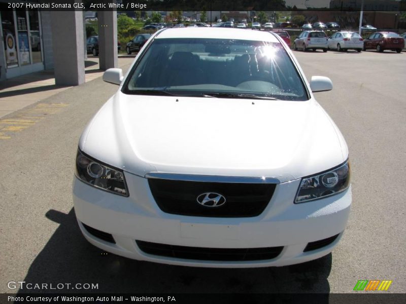 Arctic White / Beige 2007 Hyundai Sonata GLS