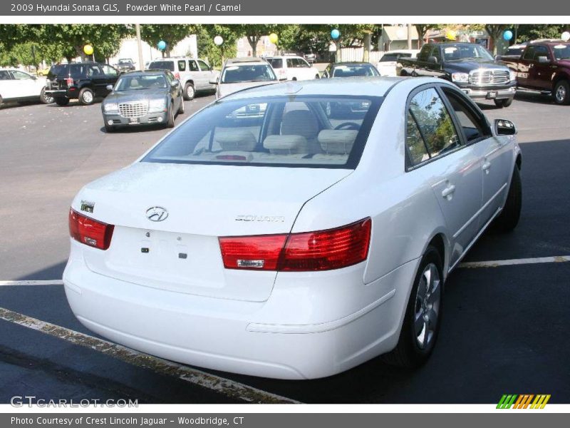 Powder White Pearl / Camel 2009 Hyundai Sonata GLS