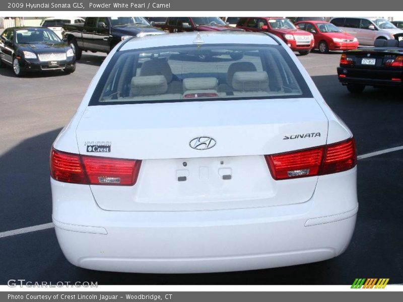 Powder White Pearl / Camel 2009 Hyundai Sonata GLS