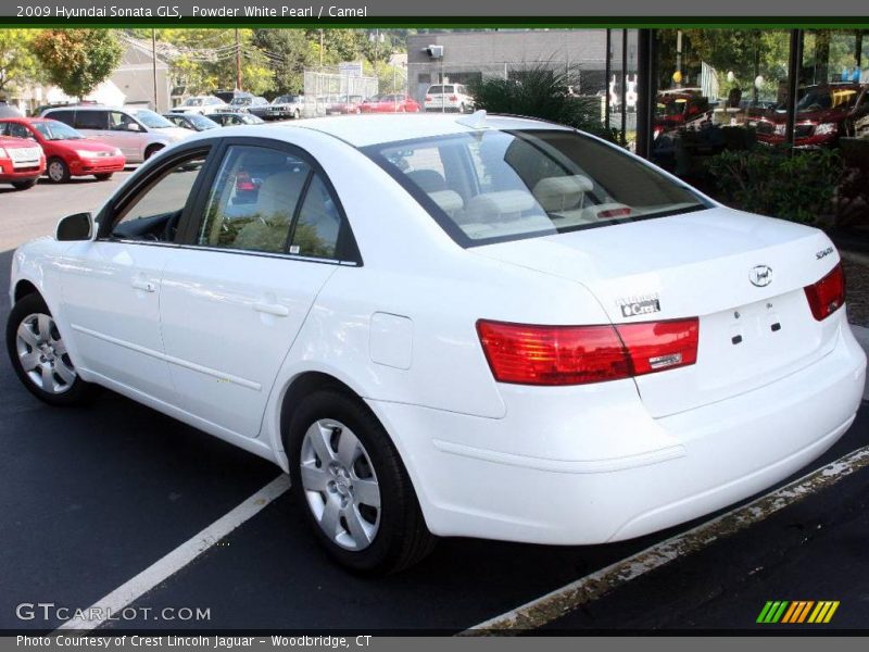 Powder White Pearl / Camel 2009 Hyundai Sonata GLS