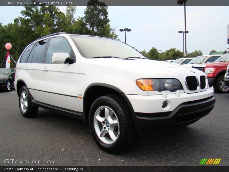 Alpine White / Beige 2003 BMW X5 3.0i