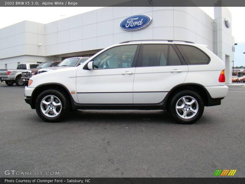 Alpine White / Beige 2003 BMW X5 3.0i