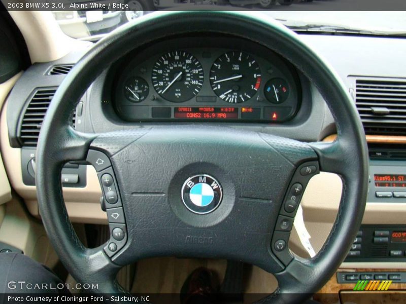 Alpine White / Beige 2003 BMW X5 3.0i
