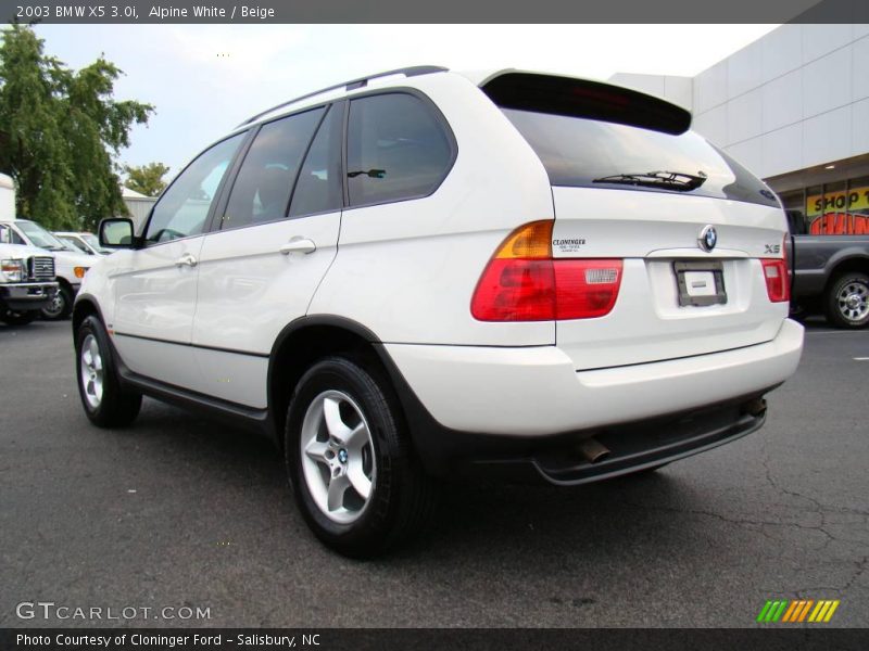 Alpine White / Beige 2003 BMW X5 3.0i